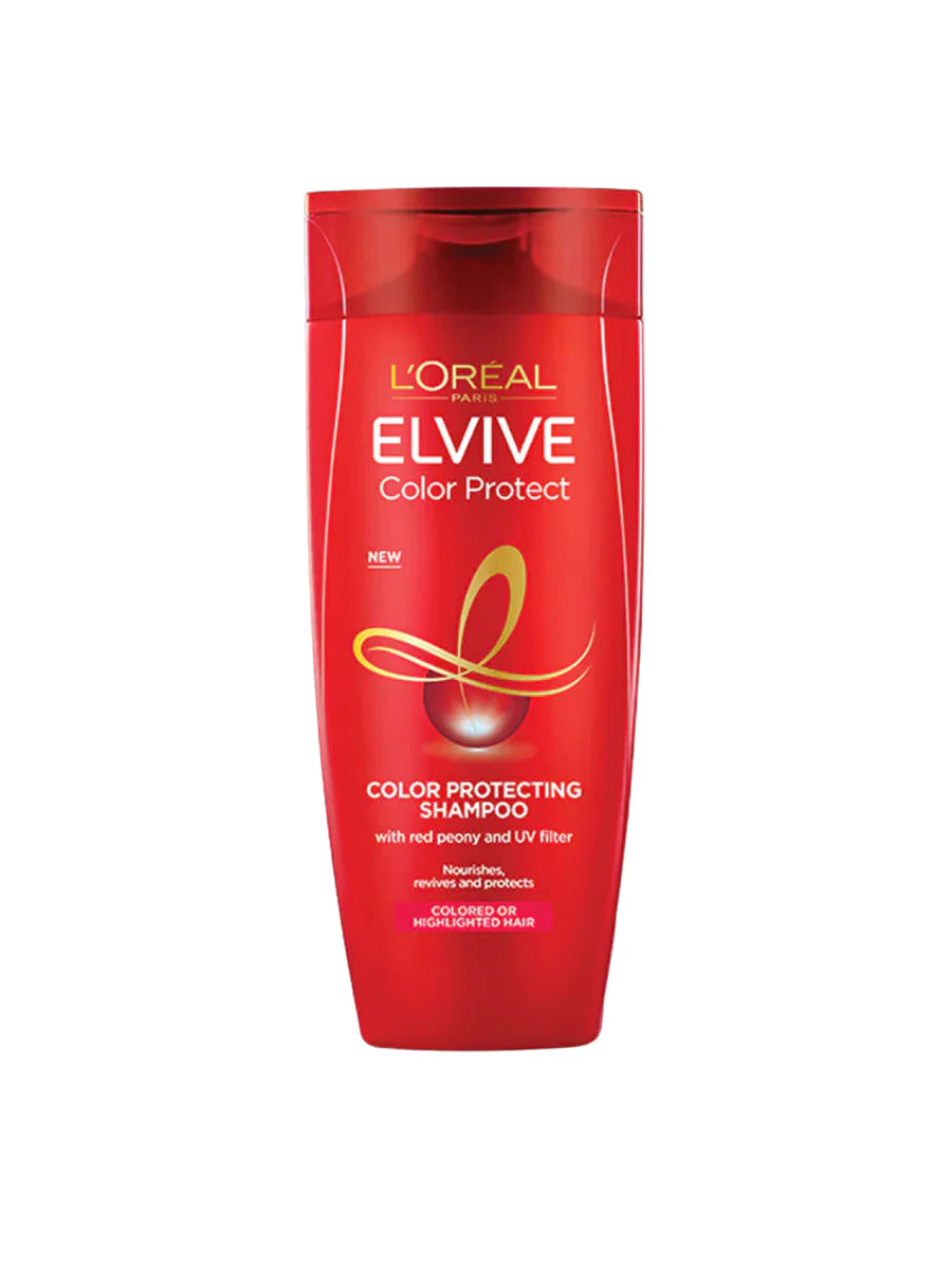 L'Oréal Paris Hair Expert Color Protect Shampoo, 175ml bottle. Color care shampoo formulated to help protect color-treated hair while gently cleansing and maintaining vibrant-looking color. Compact bottle with a flip-top cap, color-protect branding, and the L'Oréal Paris logo on the front.