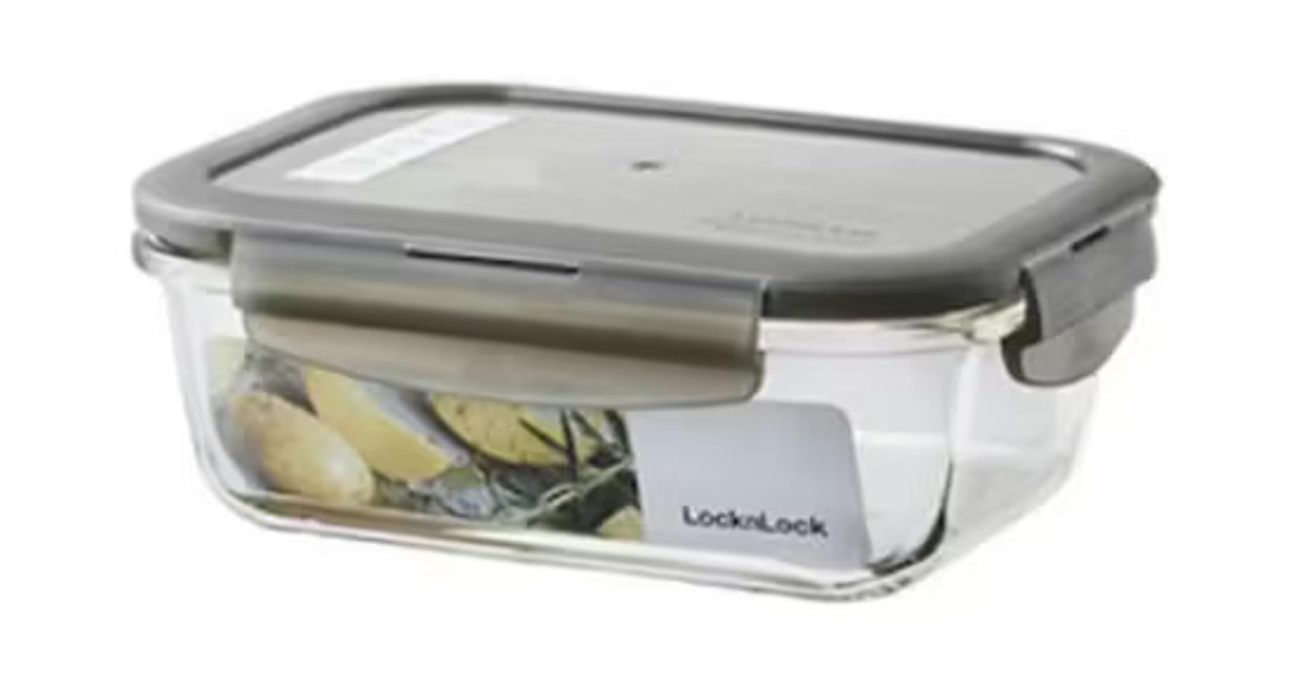 Lock & Lock Premium Transparent Heat-resistant Glass Food Container Rectangular 630ml, 1 unit glass storage container designed for safe food storage and reheating, offering airtight freshness and heat-resistant durability for everyday kitchen use.