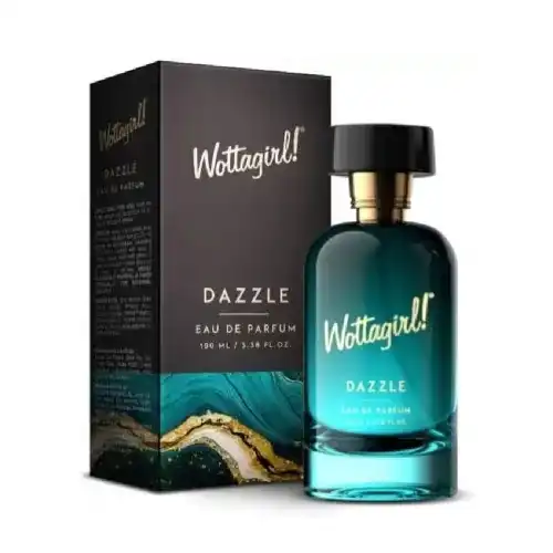 Layer'r Wottagirl Dazzle Perfume Body Spray, 100ml bottle with a sleek purple and pink gradient design, suitable for everyday fragrance use.