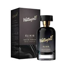 Layer'R Wottagirl Perfume Elixir 100ml bottle with a sleek, modern design, featuring a clear glass body, metallic cap, and elegant branding, suitable for everyday fragrance use.