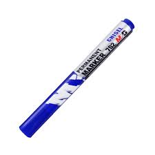 M&G Permanent Marker Blue Waterproof Fast Dry, 1 piece writing marker designed for permanent marking on various surfaces, featuring quick-drying blue ink suitable for labeling, office, school, and general use.