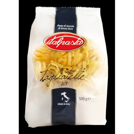 Pack of Italpasta 102 Tagliatelline pasta, 500g, featuring premium Italian-style long ribbon pasta in branded packaging, ideal for soups, light sauces, and authentic pasta dishes.