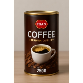 Pran Coffee 250g Can Premium Quality Instant Coffee in A Metal Container With Sealed lid, Available 
Online in Bangladesh