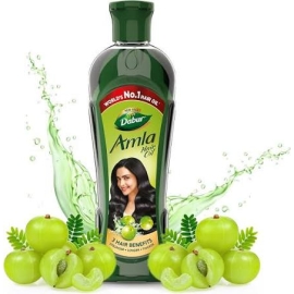 Dabur Amla Hair Oil, 450ml bottle, a nourishing hair oil enriched with amla extract designed to strengthen hair, reduce breakage, and promote healthy shine and scalp care.