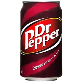 Dr. Pepper 350 Ml JP Soft Drink Can.