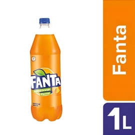 Fanta Soft Drinks 1L Bottle Refreshing Carbonated Orange Flavored Beverage Packaging.