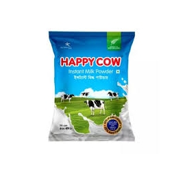 Happy Cow Instant Milk Powder 500G Pack, A Convenient Dairy Milk Powder Designed For Quick Mixing And Everyday Use, Shown In A Sealed Pack With Happy Cow Branding And Product Label Clearly Displayed.