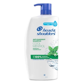 Head & Shoulders Anti Dandruff Shampoo Cool Menthol 1000ml bottle featuring a cooling menthol formula designed to help fight dandruff, cleanse the scalp, and provide a refreshing, long-lasting clean sensation.