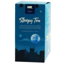 Kazi & Kazi Sleepy Tea 37.5G Pack, A Caffeine-Free Herbal Tea Blend Crafted To Promote Relaxation And Restful Sleep, Shown In A Box With Kazi & Kazi Tea Branding And Product Label Clearly Displayed.