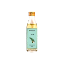 Organikare Hair Oil, 75 ml, in a bottle with botanical-inspired branding, formulated to nourish hair, reduce dryness, and promote a healthy-looking shine.