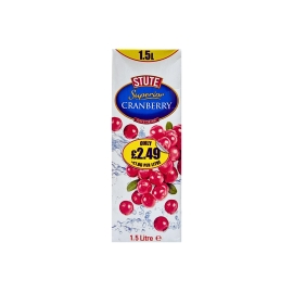 Stute Cranberry Juice UK 1.5L – Refreshing Cranberry Juice In A Convenient 1.5L Bottle.