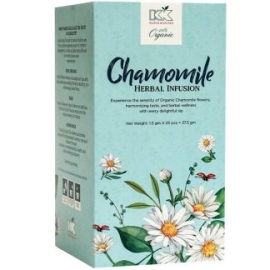 Kazi & Kazi Chamomile Herbal Infusion 37.5G Pack, A Caffeine-Free Herbal Tea Made With Chamomile Flowers For A Soothing And Relaxing Beverage, Shown In A Box With Kazi & Kazi Tea Branding And Product Label Clearly Displayed.