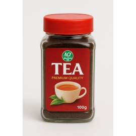 ACI Tea 100g jar – premium quality loose tea in airtight plastic jar with label, available to buy online in Bangladesh.