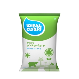 Aarong Full Cream Milk Powder 400g – premium dairy milk powder in a sealed pouch pack, rich creamy texture and taste, suitable for tea, coffee, cooking, baking, and daily household nutrition.
