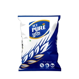 ACI Pure Suji 500g pack, fine semolina used for cooking and baking, commonly used in making desserts, snacks, and traditional dishes.