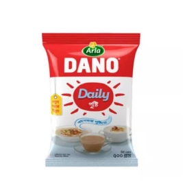 Arla Dano Daily Pushti Milk Powder 500g pack, nutritious full cream milk powder enriched for daily health support, suitable for tea, coffee, cooking, baking, and family consumption.