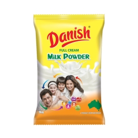 Danish Milk Powder 1000g pack of full cream milk powder, rich and creamy instant milk suitable for tea, coffee, cooking, baking, and daily nutritional needs for the whole family.