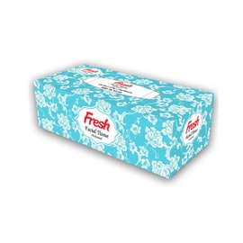 Fresh Facial Tissue White, 150 sheets pack, soft and gentle disposable facial tissues designed for everyday hygiene use such as wiping face, hands, and light cleaning.