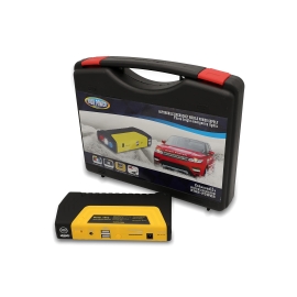High Power Automobile Emergency Mobile Power Supply, 1 piece, portable jump starter and power bank designed to provide emergency vehicle starting power and charge mobile devices via USB while traveling.