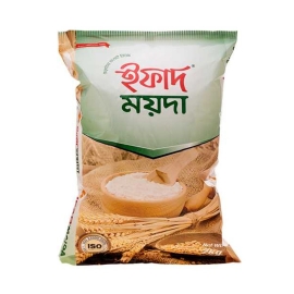 IFAD Maida 2kg pack of refined wheat flour, finely milled and smooth, suitable for baking, frying, and preparing bread, cakes, pastries, and other homemade recipes.