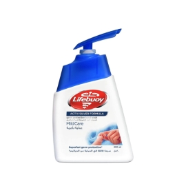 Lifebuoy Care Hand Wash Liquid Pump 200ml bottle, liquid hand wash with pump dispenser designed to effectively clean hands, remove germs, and support everyday hygiene while helping keep skin soft and cared for.