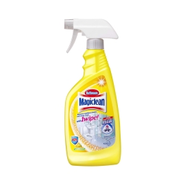 Magiclean Bathroom Cleaner 500ml in a trigger spray bottle, multi-surface bathroom cleaning solution designed to remove soap scum, limescale, stains, and dirt while leaving bathroom surfaces clean, hygienic, and fresh.