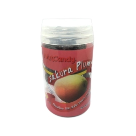 Nut Candy Sakura Plum 200g pack, featuring sweet and tangy plum-flavored candy coated with nuts, presented in a sealed package as a snack or confectionery item