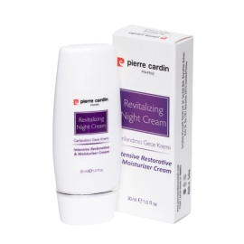 Pierre Cardin Revitalizing NiGreen Harvest Cream, 50ml skincare moisturizer in a round jar with a matching lid, designed to revitalize and nourish the skin.
