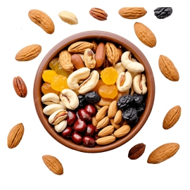 Satej Mixed Nut Can Jar 500g, containing a blend of assorted nuts such as almonds, cashews, and peanuts in a sealed jar for snacking or cooking use.