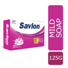 A 125g bar of Savlon Mild Antiseptic Soap designed for gentle cleansing and everyday hygiene, formulated to help clean and protect skin while being suitable for regular use, typically packaged in a simple medical-style wrapper.
