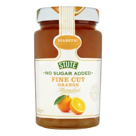Stute Fine Cut Diabetic Orange Extra Marmalade 430g Jar Of Reduced Sugar Orange Marmalade In Sealed Packaging.