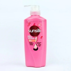 Sunsilk Smooth & Manageable Shampoo, 400ml bottle. Nourishing shampoo formulated to help tame frizz, improve smoothness, and leave hair soft, shiny, and easy to manage. Bottle with a flip-top cap, Sunsilk packaging in signature colors, and Sunsilk branding on the front.