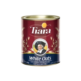 Tiara White Oats 500g pack of whole grain white oats, rich in dietary fiber and nutrients, suitable for making porridge, smoothies, baking, and healthy breakfast meals.