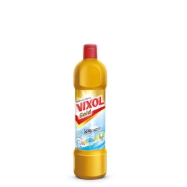 Vixol Gold Bathroom Cleaner Fresh Citrus Scent 900ml bottle with powerful cleaning formula, removes soap scum, limescale, and stains from bathroom surfaces, leaving a fresh citrus fragrance and a sparkling clean finish.