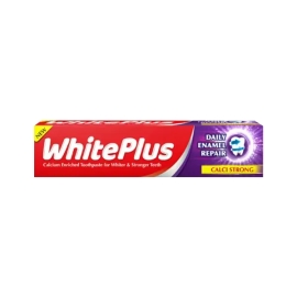 White Plus Toothpaste 200g tube with packaging, fluoride toothpaste for daily oral care and teeth whitening.