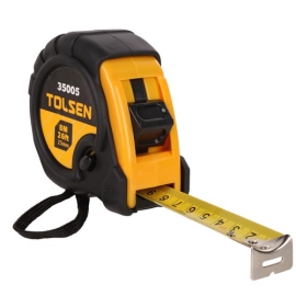 Tolsen Measuring Tape, 1 piece, durable retractable tape measure with easy-to-read markings, designed for accurate measuring in household, construction, DIY, and repair projects.