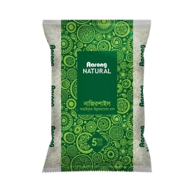 Aarong Natural Najirshail Rice 5kg, premium quality rice pack featuring aromatic Najirshail rice grains, suitable for preparing traditional meals and everyday dishes.