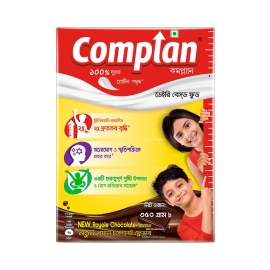 Complan Chocolate 350g box, a 350g pack of chocolate-flavoured nutritional drink powder, typically mixed with milk to provide a fortified beverage rich in vitamins and minerals for health and energy support.