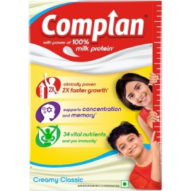 Complan Creamy Classic Original nutritional drink powder jar, 1 piece, featuring the original creamy flavour formula for daily nutrition support.