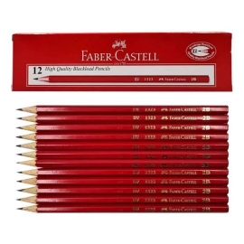 Faber-Castell HB Pencils, 12 pieces set of graphite pencils designed for writing, drawing, and sketching, suitable for school, office, and everyday stationery use.