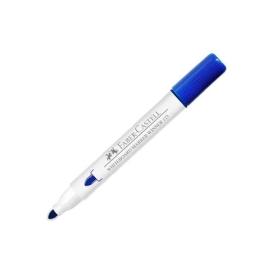 Faber-Castell White Board Marker Blue, 1 piece dry-erase marker designed for writing and drawing on whiteboards, providing smooth blue ink that is easy to erase for classroom, office, and presentation use.