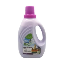 Good Maid Baby Bio Softener 2kg fabric softener in a white bottle with a pink cap and baby-themed label, designed to provide gentle softness and a fresh scent for baby clothes.