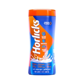 Horlicks malted health drink powder jar 250g with original flavor packaging.
