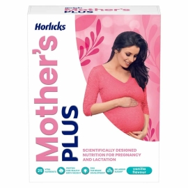 Horlicks Mother's Bib 350g nutrition drink powder pack for mothers, designed to support maternal health and nourishment.