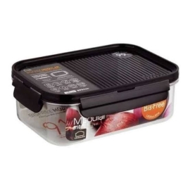 Lock & Lock LBF-404 Bis-Free Modular Rectangular 910ml, 1 piece plastic food storage container designed for airtight storage of food items while helping maintain freshness and supporting organized kitchen storage.