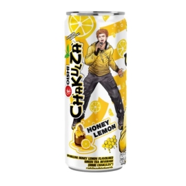 Oishi Chakulza Sparkling Honey Lemon Flavored Green Tea Beverage 320ml Can with refreshing honey lemon flavored sparkling green tea drink.