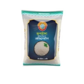 Rupchanda Nazirshail Rice 5Kg pack featuring premium quality Bangladeshi Nazirshail rice with fine grains, natural aroma, and a fluffy texture ideal for everyday meals.