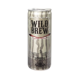 Wild Brew Malted Drink Can 250ml — A canned malted beverage with a refreshing drink design, featuring the Wild Brew brand label and 250ml serving size.