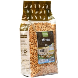 Green Harvest Boot Dal 1000g pack featuring premium chickpea lentils with clean grains, rich flavor, and a smooth texture ideal for preparing traditional dal, curries, and healthy meals.