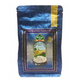 Mehran Kernel Basmati Rice Pakistan 1kg pack featuring premium long-grain basmati rice from Pakistan, known for its aromatic flavor and fluffy texture after cooking.
